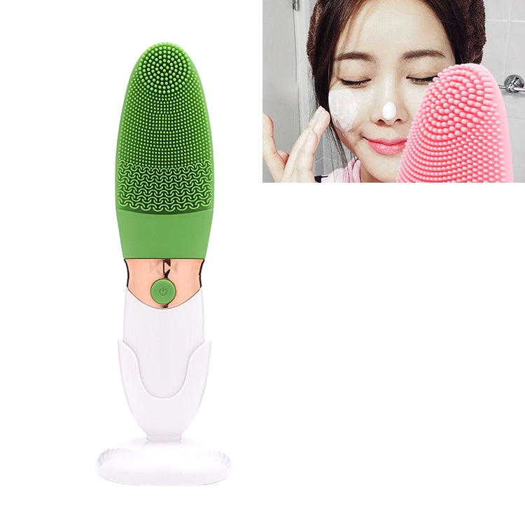 Battery-powered Silicone Acoustic Wave Face Skin Care Electric Facial Cleanser