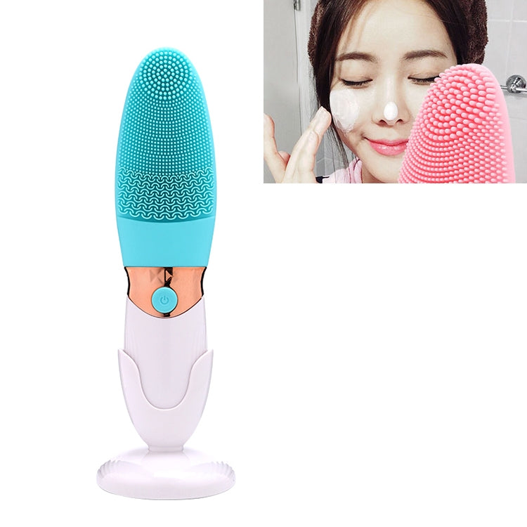 Battery-powered Silicone Acoustic Wave Face Skin Care Electric Facial Cleanser