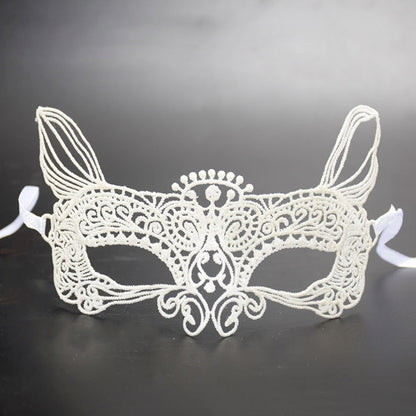 Halloween Masquerade Party Dance  Sexy Lady Lace Cat King Mask, Cat King