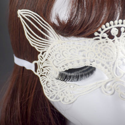 Halloween Masquerade Party Dance  Sexy Lady Lace Cat King Mask, Cat King
