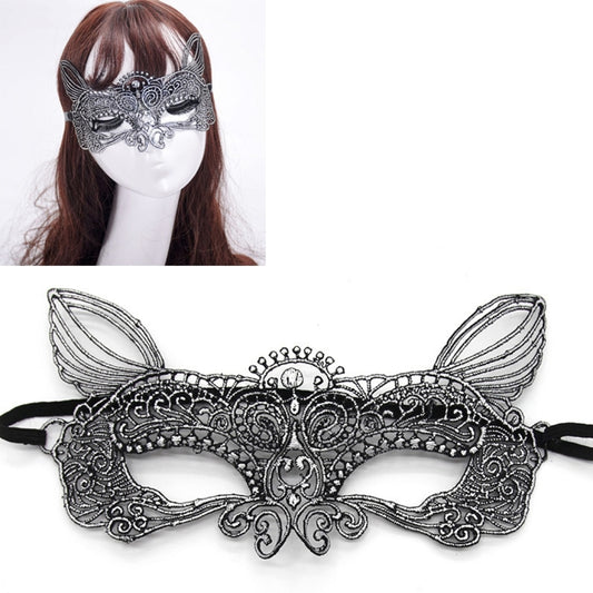 Halloween Masquerade Party Dance Sexy Lady Bronzing Lace Cat King Mask, Bronzing Cat King