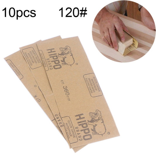 10pcs Grit 120 Wet And Dry Polishing Grinding Sandpaper，Size: 23 x 9cm, Grit 120
