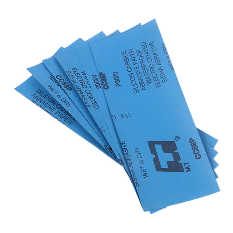 10pcs Grit 2000 Wet And Dry Polishing Grinding Sandpaper，Size: 23 x 9cm, Grit 2000