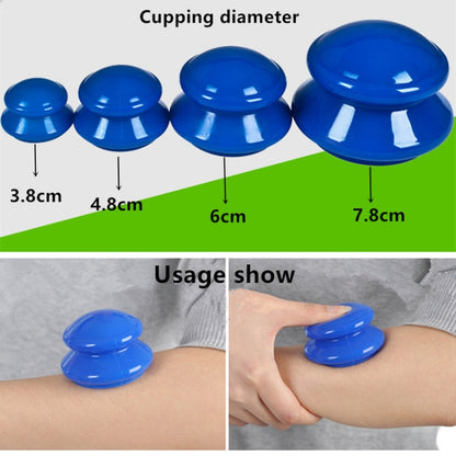 4 Cups / Set Health Care Body Massage Cupping Therapy Anti Cellulite Silicone Vacuum Cups