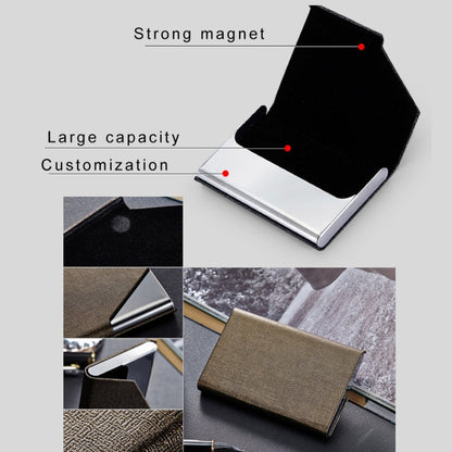 Oracle Bone Texture Business Card Holder Wallet Credit Card ID Case Holder, Random Color, Oracle Bone Texture