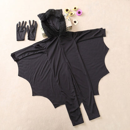 Halloween Costume Children Jumpsuit Bat Style Cosplay Costumes Stage Suit Size:M, Suggested Height:115-130cm