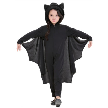 Halloween Costume Children Jumpsuit Bat Style Cosplay Costumes Stage Suit Size:XL, Suggested Height:140-155cm, Size: XL Children