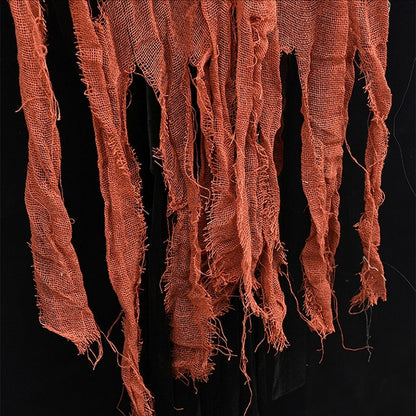 Halloween Hang Ghost Resin Electric Skull Bar Door Welcome Ghost Voice Skeleton Props Decorations, Electric Skull(Orange)