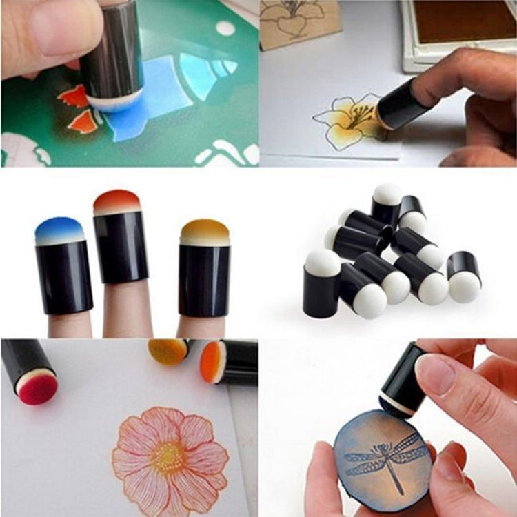 10 PCS Finger Painting Sponge Daubers Coloring Foam Fingertips, Finger Painting Sponge