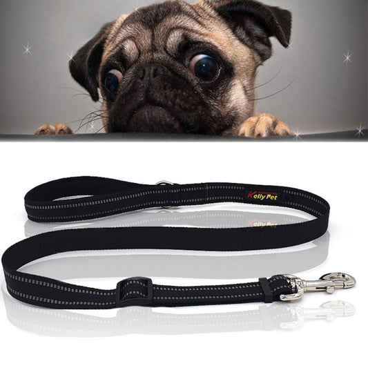 Pet Dogs Nylon Night Reflective Breathable Handheld Traction Lead Leash, Size: M, Adjustable Range: 2.5*(100-140cm), Size: M, Adjustable Range: 2.5*(100-140cm)