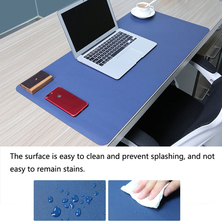 Multifunction Business Double Sided PU Leather Mouse Pad Keyboard Pad Table Mat Computer Desk Mat, Size: 90 x 45cm, Size: 90 x 45cm(Silver Grey), Size: 90 x 45cm(Black Red), Size: 90 x 45cm, Size: 90 x 45cm(Green + Silver), Size: 90 x 45cm(Blue + Yellow)