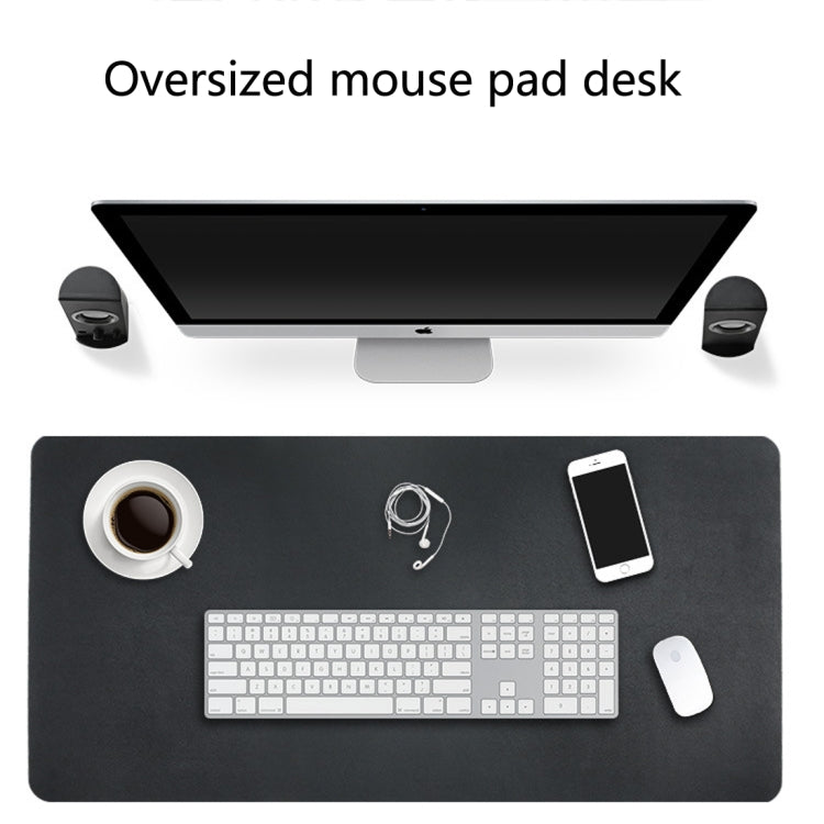 Multifunction Business Double Sided PU Leather Mouse Pad Keyboard Pad Table Mat Computer Desk Mat, Size: 120 x 60cm, Size: 120 x 60cm(Black Red), Size: 120 x 60cm, Size: 120 x 60cm(Green + Silver), Size: 120 x 60cm(Blue + Yellow)�����������������������...