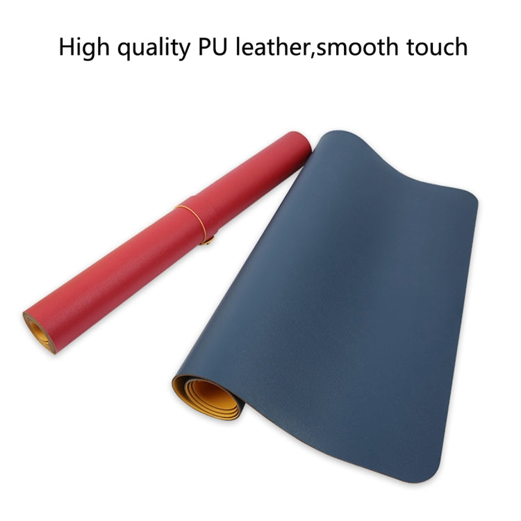 Multifunction Business Double Sided PU Leather Mouse Pad Keyboard Pad Table Mat Computer Desk Mat, Size: 120 x 60cm, Size: 120 x 60cm(Black Red), Size: 120 x 60cm, Size: 120 x 60cm(Green + Silver), Size: 120 x 60cm(Blue + Yellow)�����������������������...