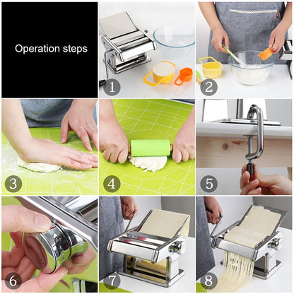 QZ150 Household Kitchen Integrated Stainless Steel Manual Pressing Machine Pasta Machine