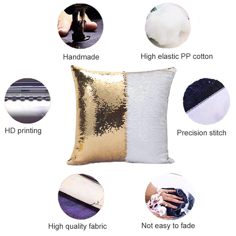 DIY Two Tone Glitter Sequins Throw Pillow Case Reversible Sequin Magical Color Changing Pillow Cover, Size: 40*40cm, HC6661A, HC6661AB, HC6661AC, HC6661AD, HC6661AE, HC6661AF, HC6661AG, HC6661AH, HC6661AJ, HC6661AK, HC6661AL, HC6661AM, HC6661AN, HC6661...