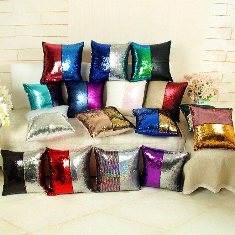 DIY Two Tone Glitter Sequins Throw Pillow Case Reversible Sequin Magical Color Changing Pillow Cover, Size: 40*40cm, HC6661A, HC6661AB, HC6661AC, HC6661AD, HC6661AE, HC6661AF, HC6661AG, HC6661AH, HC6661AJ, HC6661AK, HC6661AL, HC6661AM, HC6661AN, HC6661...