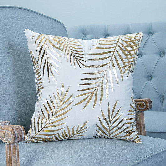 Fashion Bronzing Gold Printed Cushion Cover Sofa Seat Pillow Case, Size: 45*45cm, HC6664A, HC6664B, HC6664C, HC6664D, HC6664E, HC6664F, HC6664G, HC6664H, HC6664J, HC6664K, HC6664L, HC6664M, HC6664N, HC6664P, HC6664Q, HC6664R, HC6664S