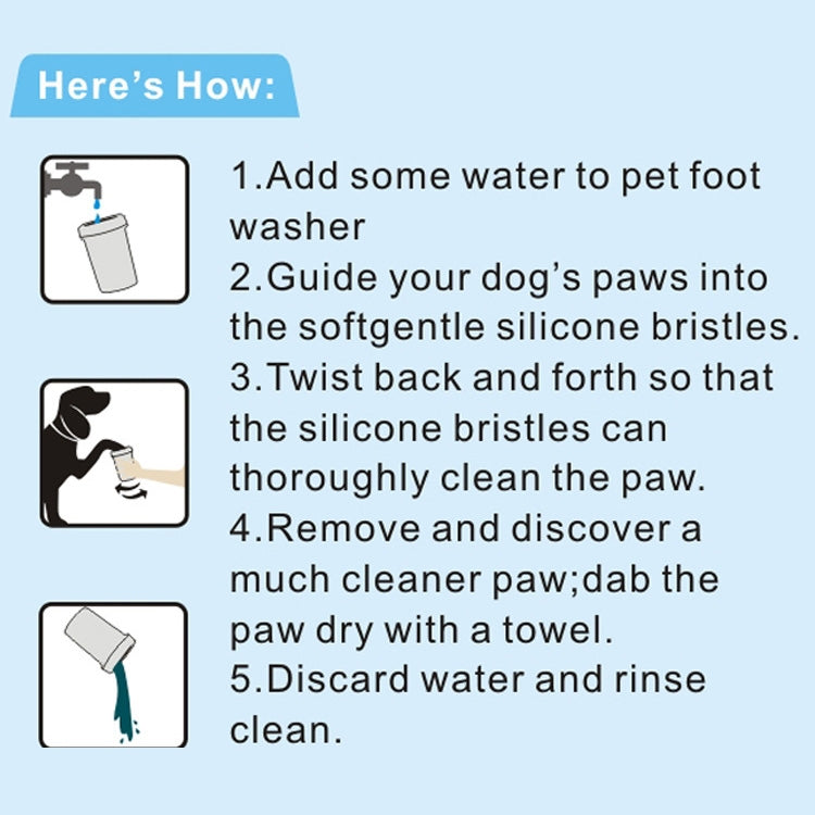 Pet Antiseptic Products Silicone Wash Feet Cleaning Cup Size: S