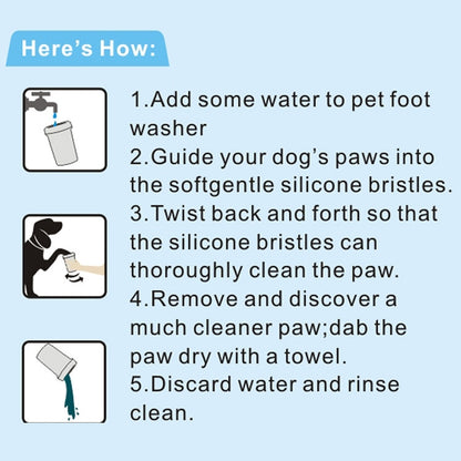 Pet Antiseptic Products Silicone Wash Feet Cleaning Cup Size: S
