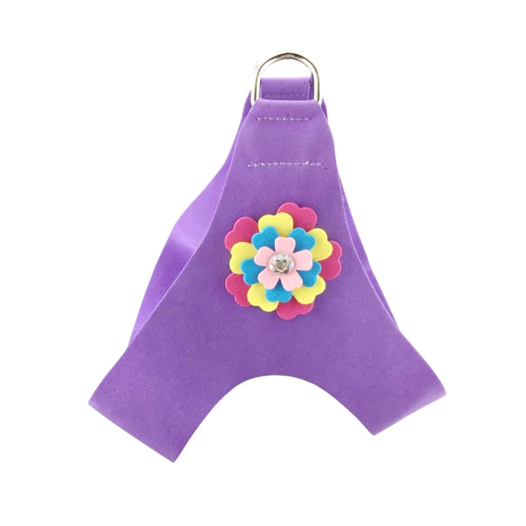 Microfiber with 3D Flowers Pattern Breathable Dog Chest Strap, Size: M, Size: M
