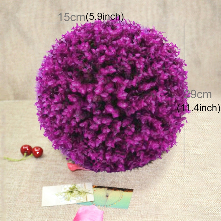 Artificial Purple Eucalyptus Plant Ball Topiary Wedding Event Home Outdoor Decoration Hanging Ornament, Diameter: 11.4 inch, 11.4 inch