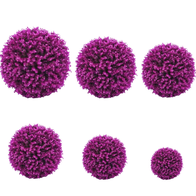 Artificial Purple Eucalyptus Plant Ball Topiary Wedding Event Home Outdoor Decoration Hanging Ornament, Diameter: 15 inch, 15 inch
