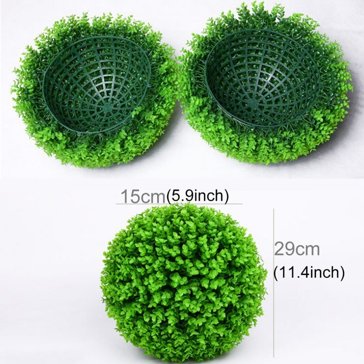 Artificial Green Eucalyptus Plant Ball Topiary Wedding Event Home Outdoor Decoration Hanging Ornament, Diameter: 11.4 inch, 11.4 inch