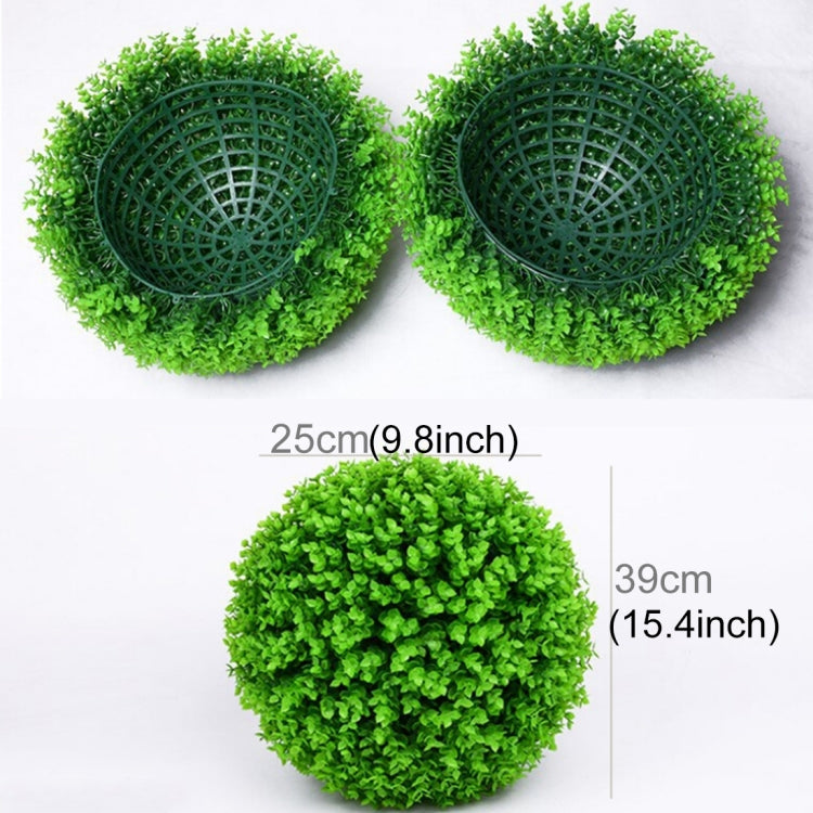 Artificial Green Eucalyptus Plant Ball Topiary Wedding Event Home Outdoor Decoration Hanging Ornament, Diameter: 15 inch, 15 inch