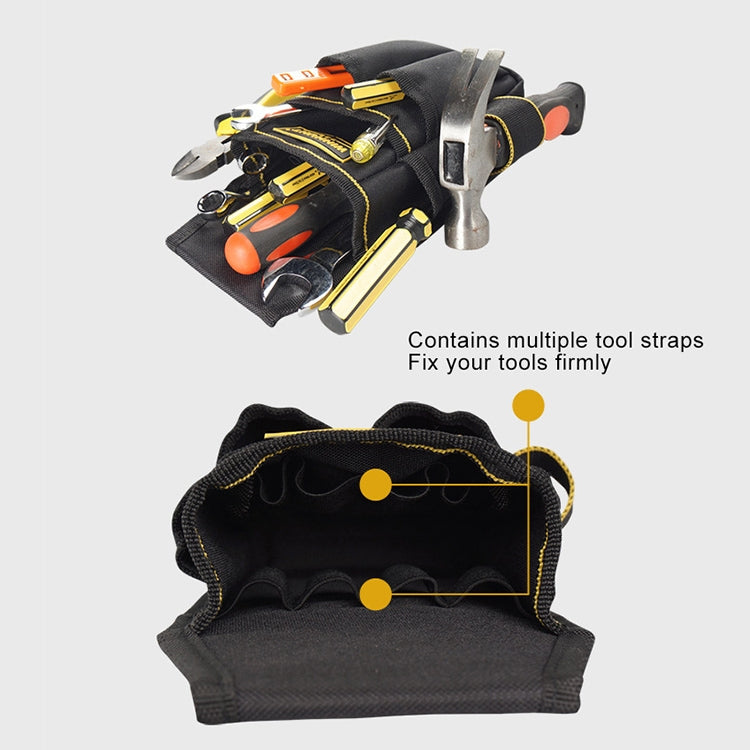 Professional Oxford Cloth Electrician Belt Pouch Convenient Tool Bag, WH008 Black