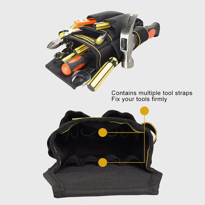 Professional Oxford Cloth Electrician Belt Pouch Convenient Tool Bag, WH008 Black