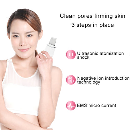2W Ultrasonic Vibration Face Cleansing Machine Dead Skin Cleaner Scrubber Shovel Tool Face Beauty Instrument