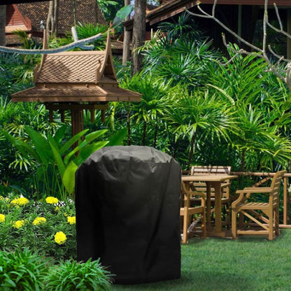 Outdoor Anti-UV Waterproof Dust-proof 210D Oxford Cloth BBQ Circle Protective Bag Charcoal Barbeque Grill Cover, Size: 58x77cm, Size: 58x77cm