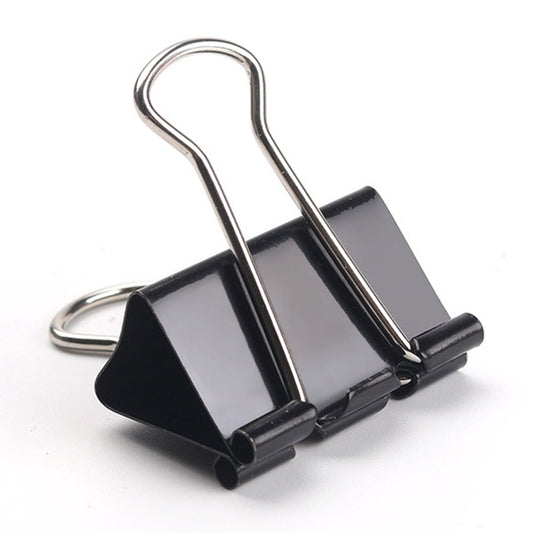 100PCS 19mm Black Metal Clip Notes Letter Paper Clip Office Bind, 100PCS / 19mm