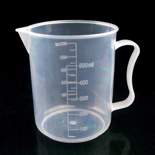500ml Thin Section PP Plastic Flask Digital Measuring Cup Cylinder Scale Measure Glass Lab Laboratory Tools, 500ml Measuring Cup