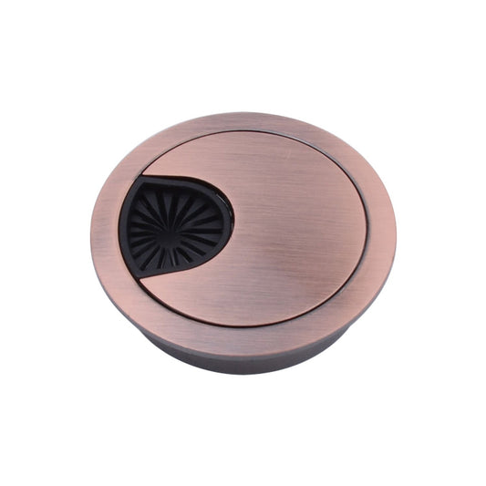 Desk Computer Desktop Zinc Alloy Round Threading Box Hole Cover, Hole Diameter: 80mm (Green Bronze), 80mm