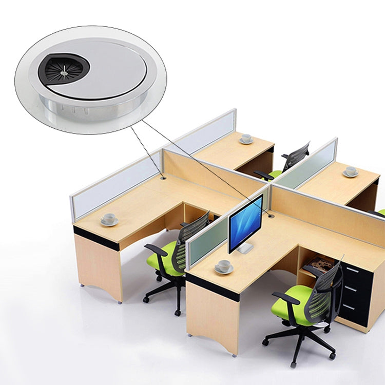 Desk Computer Desktop Zinc Alloy Round Threading Box Hole Cover, Hole Diameter: 80mm (Green Bronze), 80mm