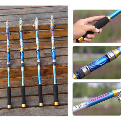 2.1m Carbon Pole  Travel Portable Fishing Pole,Random Color Delivery