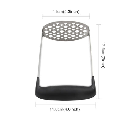 Stainless Steel Manual Pumpkin Potato Ricer Masher with Broad and Ergonomic Horizontal Handle, Single layer stainless