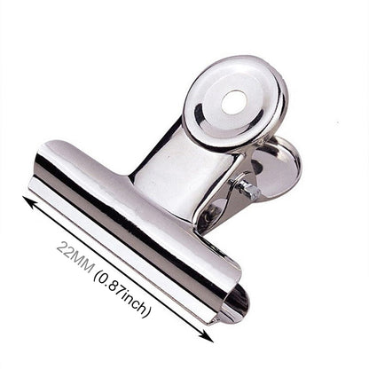 100PCS 22mm Silver Metal Stainless Steel Round Clip Notes Letter Paper Clip Office Bind Clip, 100PCS / 22mm