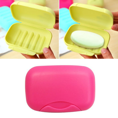 Home Travel Soap Box Lock Sealed Waterproof Leakproof Soap Holder Case with Cover Soap Dishes Container,Random Color Delivery,Large,Size:12x8x4cm, 12x8x4cm