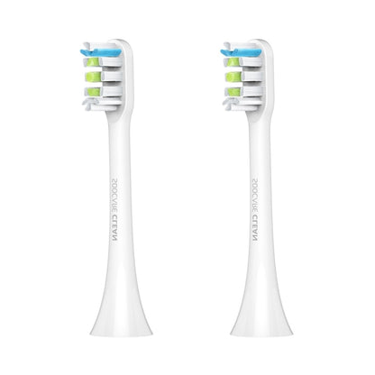 2 PCS Original Xiaomi Youpin General Cleaning Replacement Brush Heads for Xiaomi Soocare Sonic Electric Toothbrush (HC7711W), General Cleaning White, General Cleaning Black