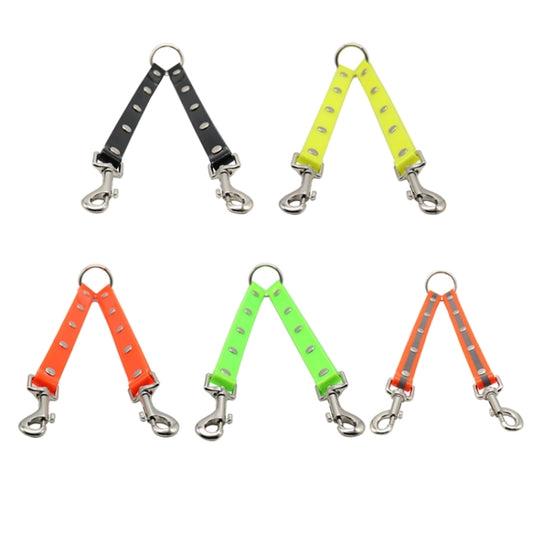 TPU Material Pet Dogs 2 in 1 Tangle-free Traction Rope Double Pet Dog Walking Leash, Length: 25 cm, 2 in 1 (Red), 2 in 1 (Yellow), 2 in 1 (Black), 25 cm (Orange), 25 cm (Green)