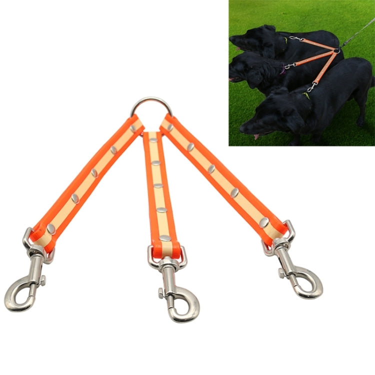 TPU Material Pet Dogs 3 in 1 Tangle-free Traction Rope Double Pet Dog Walking Leash, Length: 25 cm, 3 in 1 (Blue), 3 in 1 (Colorful), 3 in 1 (Orange), 3 in 1 (Pink)