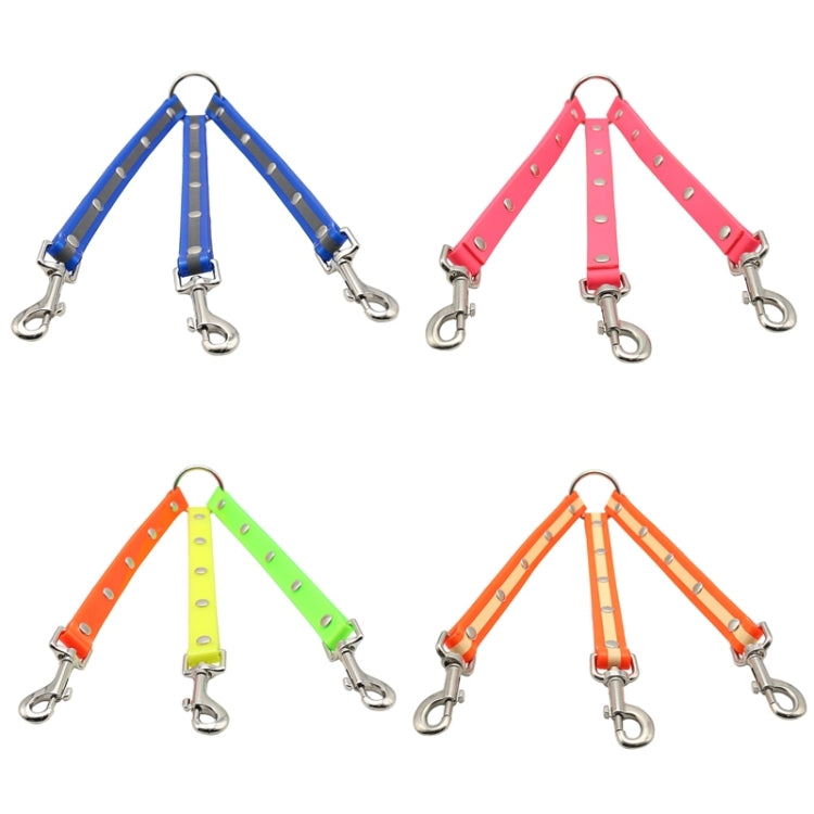 TPU Material Pet Dogs 3 in 1 Tangle-free Traction Rope Double Pet Dog Walking Leash, Length: 25 cm, 3 in 1 (Blue), 3 in 1 (Colorful), 3 in 1 (Orange), 3 in 1 (Pink)