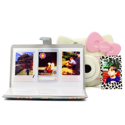 Rose Pattern 3 inch DIY PU Mini Creativity Insert Type 32 Pages Exquisite Photo Album for Polaroid, Rose