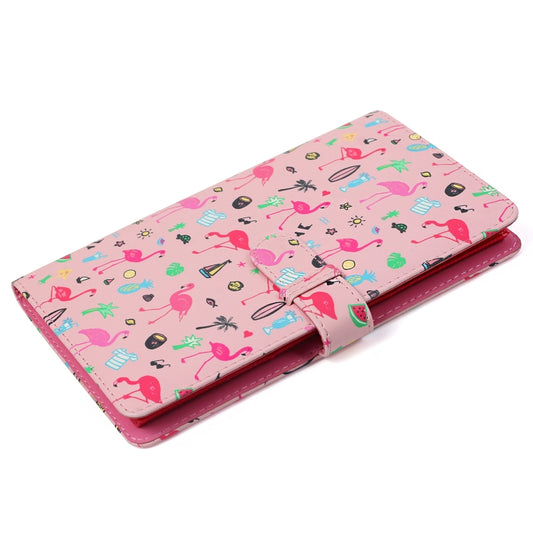 Pink Flamingo Pattern 3 inch DIY PU Mini Creativity Insert Type 32 Pages Exquisite Photo Album for Polaroid, Pink Flamingo