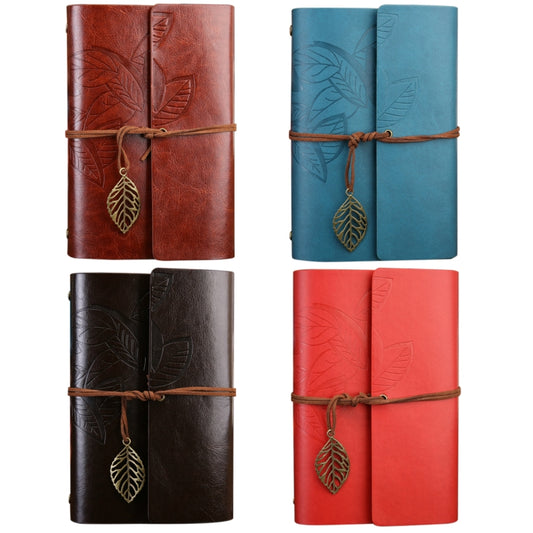 Creative Retro Autumn Leaves Pattern Loose-leaf Travel Diary Notebook, Size: M, M