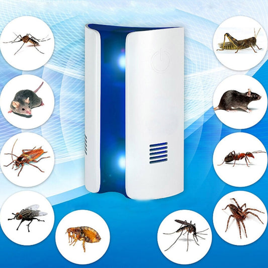 Electromagnetic Wave Frequency-conversion Double Waves Multi-function Mosquito Repellent Ultrasonic Pest Repeller, UK Plug, EU Plug