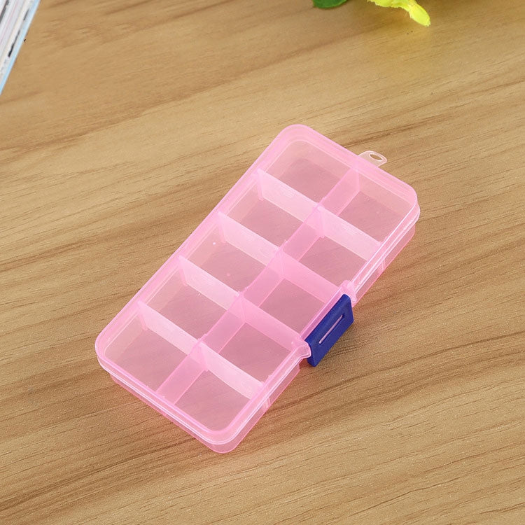 10 PCS Removable Grid Plastic Box Organizer for Jewelry Earring Fishing Hook Small Accessories, Size: Small, 10 Slots, 10 Slots (Pink+Blue), 10 Slots (Orange + blue), 10 Slots (Purple+Blue), 10 Slots  (White+Pink), 10 Slots  (White+Blue)