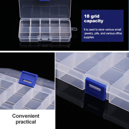 10 PCS Removable Grid Plastic Box Organizer for Jewelry Earring Fishing Hook Small Accessories, Size: Small, 10 Slots, 10 Slots (Pink+Blue), 10 Slots (Orange + blue), 10 Slots (Purple+Blue), 10 Slots  (White+Pink), 10 Slots  (White+Blue)